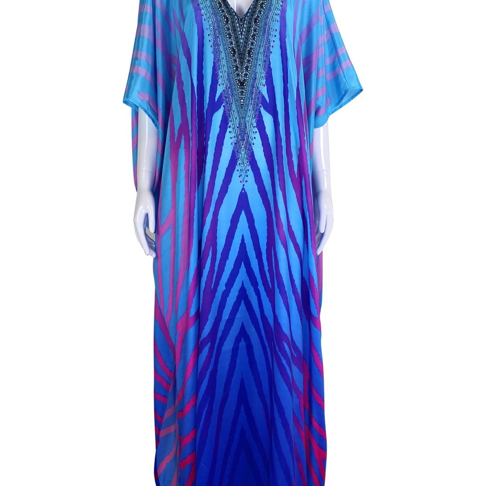 Designer Kaftan Sale - Women's Caftans & Long Kaftan Printed maxi Caftan Dress